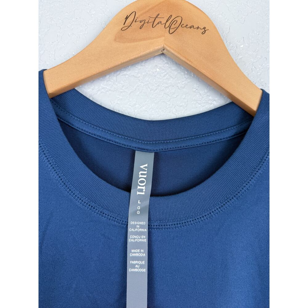 Vuori Energy Top Long Blue Coast L Jersey Stretch Lightweight Performance NWT - Picture 6 of 9